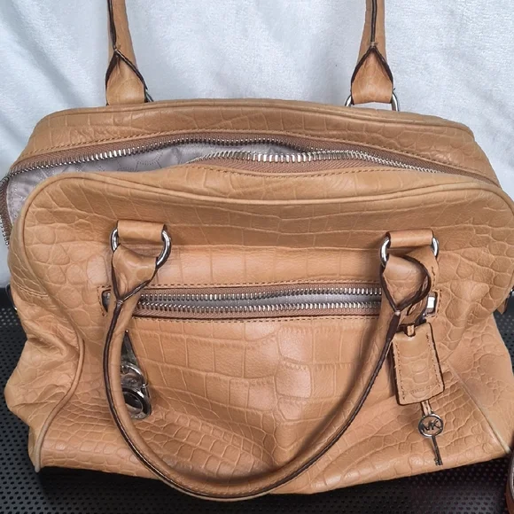 Michael Kors Tan Crocodile-Embossed Women's Handbag - Picture 7 of 15